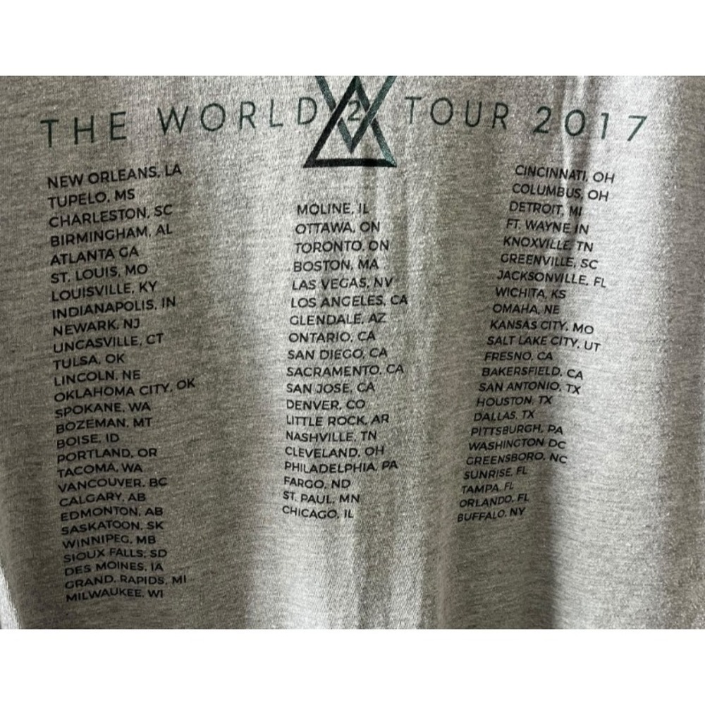 Tim McGraw Faith Hill Soul2Soul World‎ Tour 2017 Graphic T-Shirt Gray Large